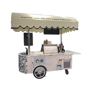 New Mobile Food Cart Ice Cream Coffee Vending Cart For Sale