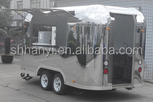 Airstream Solar Powered Mobile Food Truck Fully Equipped Hot Dogs Cart For Sale