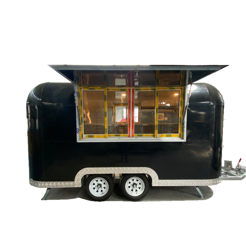 Custom Design Stainless Steel Mobile Ice Cream Airstream Food Truck For Hot Dog Cart Sale