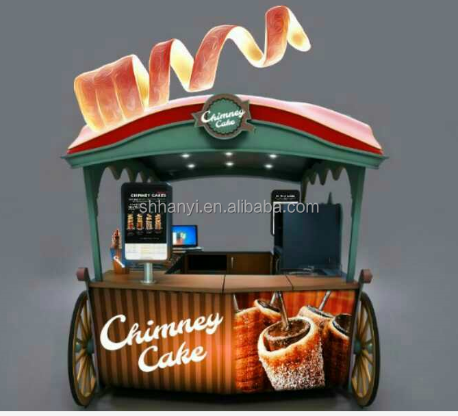 Custom Design Fashion Indoor Folding Service Food Trailer Mobile Food Cart