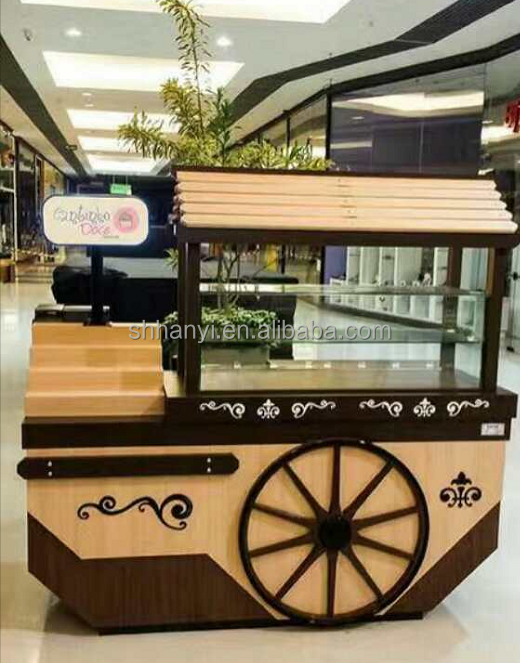 Custom Design Fashion Indoor Folding Service Food Trailer Mobile Food Cart