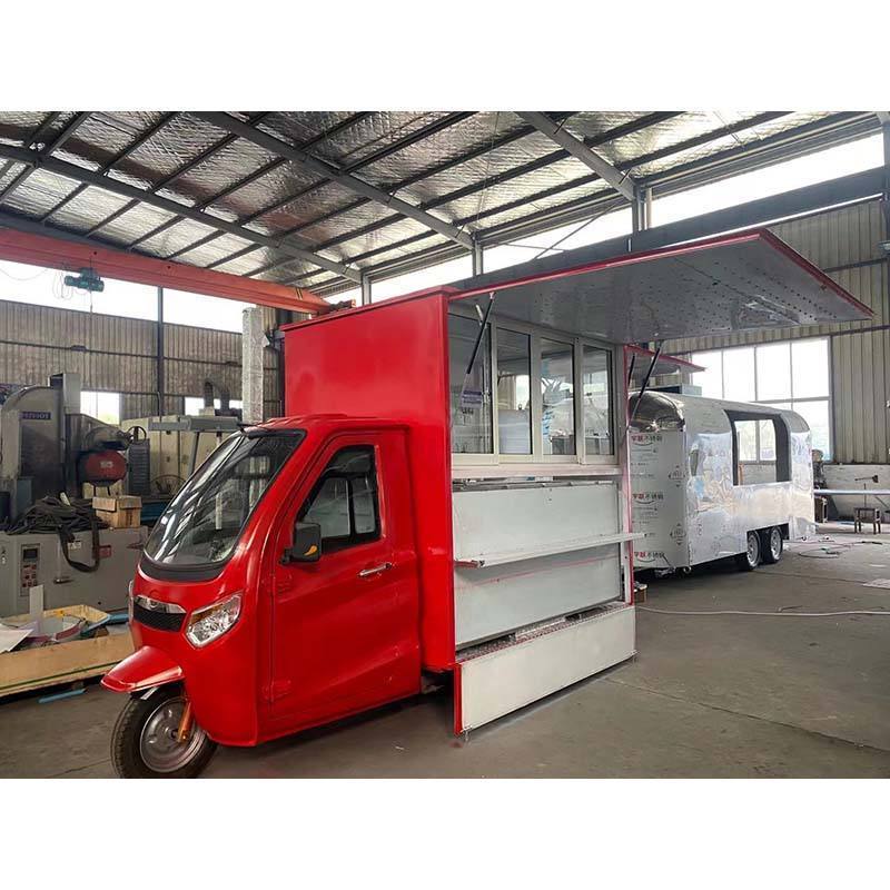 3 Wheel Electric Tricycle Mobile Pizza Food Truck With Full Kitchen Breakfast Vending Van For Sale