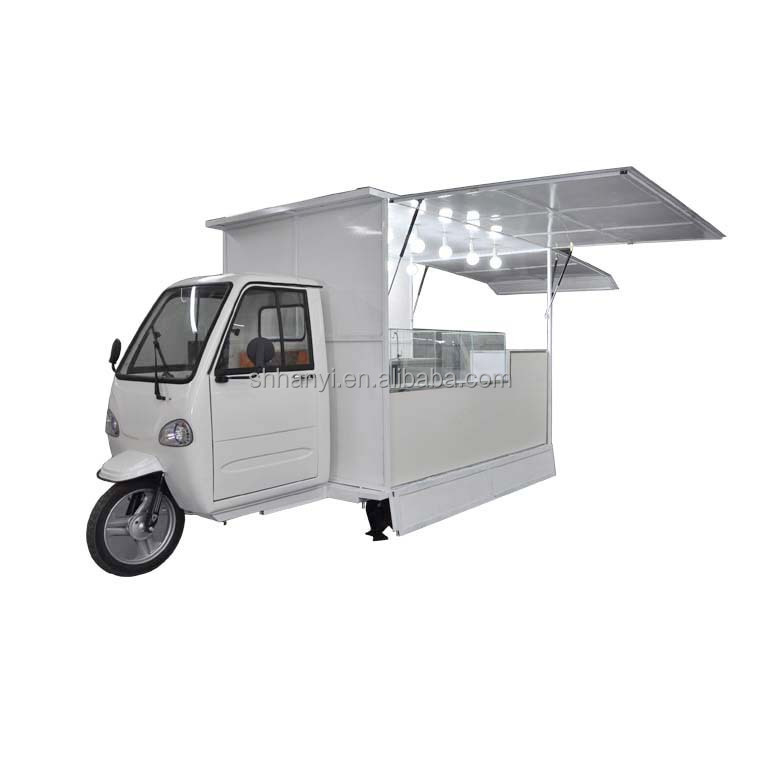 3 Wheel Electric Piaggio Ape Mobile Food Carts For Hot Dog Sale