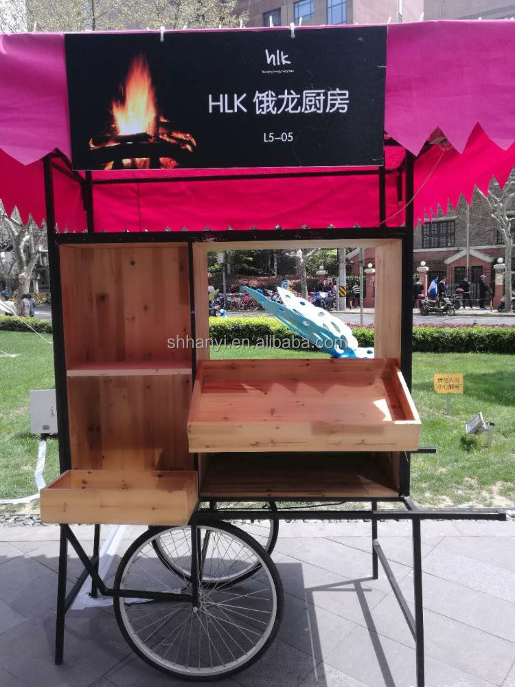 Custom Design Fashion Indoor Folding Service Food Trailer Mobile Food Cart