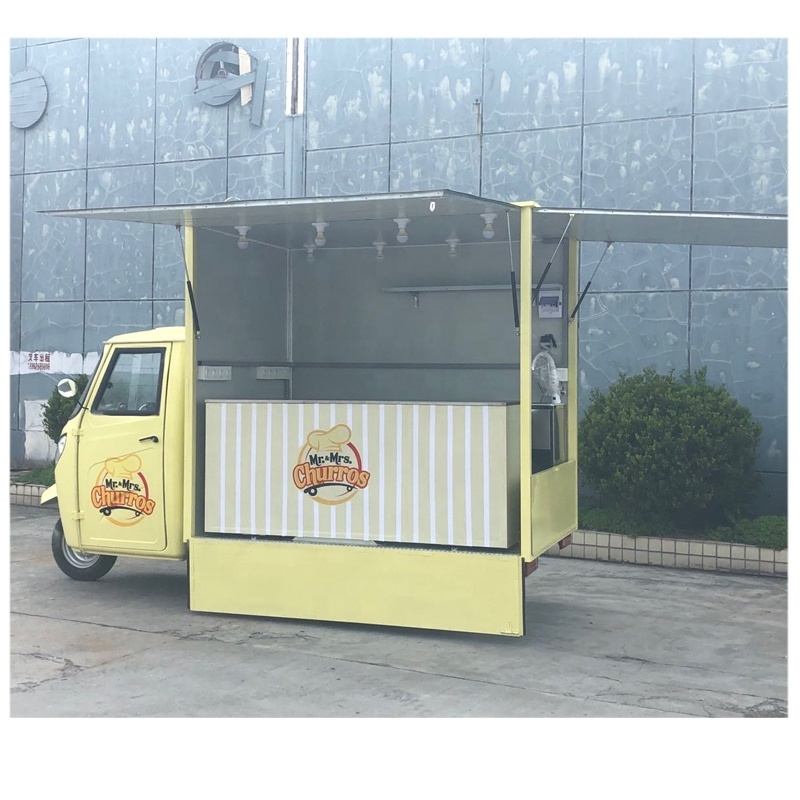 Customized Tuk Tuk Electric Tricycle Catering Food Truck For Burger Pizza Cart Sales