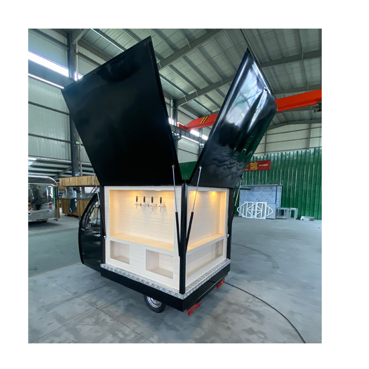 Street Mobile Fast Food Trailer Coffee Van Beer Bar Electric Tricycle Food Truck For Sale