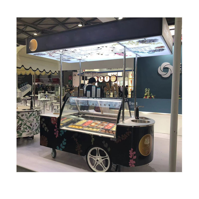 New Mobile Food Cart Ice Cream Coffee Vending Cart For Sale