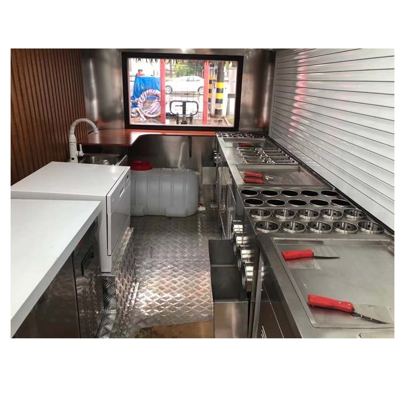 Stainless Steel Airstream Food Trailer /Mobile Pizza Food Truck For Hot Dog Cart Sale