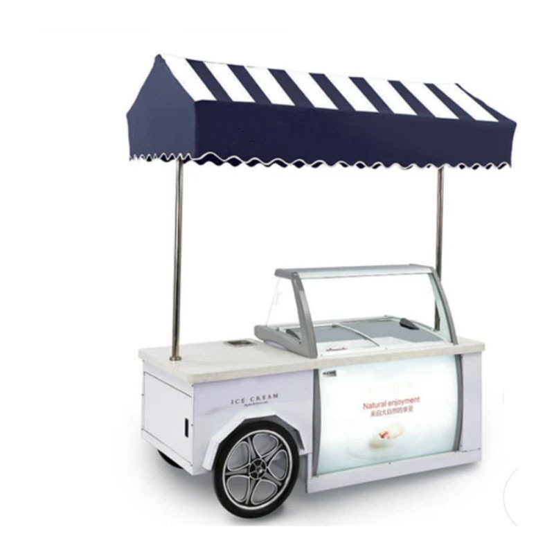 New Mobile Food Cart Ice Cream Coffee Vending Cart For Sale