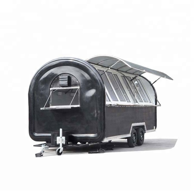 Stainless Steel Vintage BBQ Hot Dogs Cart Round Food Trailer /Food Cart Sale