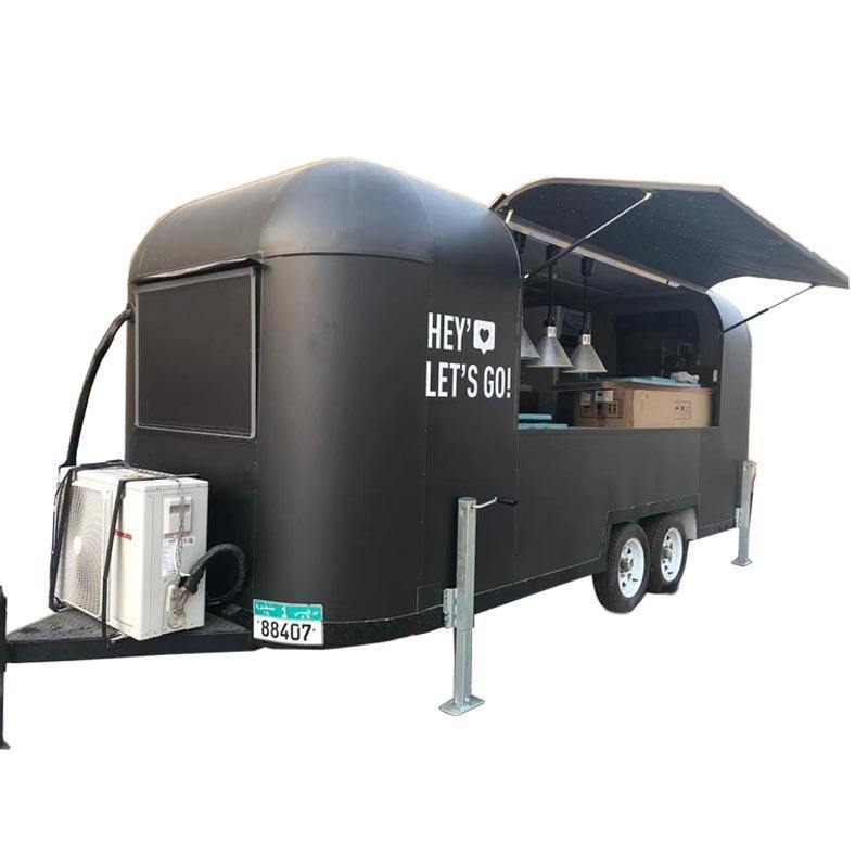 CE Mobile Street Coffee Ice Cream Fast Food Carts Caravan Airstream Food Truck With Full Kitchen For Sale