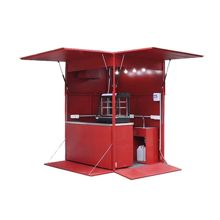 Custom Design Fashion Indoor Folding Service Food Trailer Mobile Food Cart