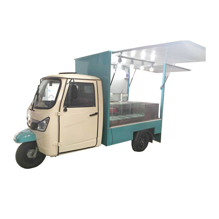 Customized Tuk Tuk Electric Tricycle Catering Food Truck For Burger Pizza Cart Sales