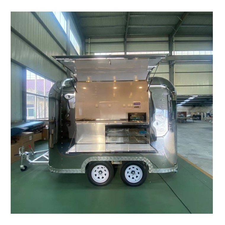 New Fashionable Street Food Snack Trailer Popcorn and Ice Cream Truck slide Pizza Mobile Foodtruck for Restaurant and Bakery