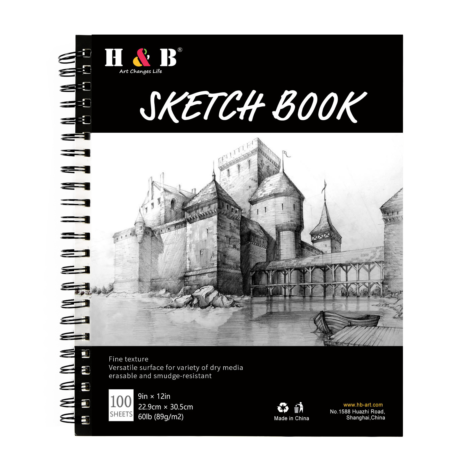 H & B hardback sketchbook  and painting paper for drawing graffiti painting