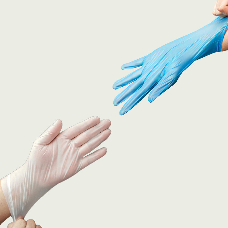 Disposable blue white TPE gloves TPE material non-slip thermoplastic elastomer glove(tpe) waterproof comfortable and hygienic