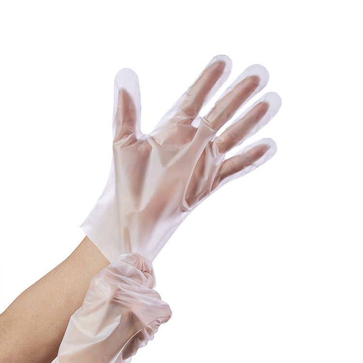 Disposable blue white TPE gloves TPE material non-slip thermoplastic elastomer glove(tpe) waterproof comfortable and hygienic