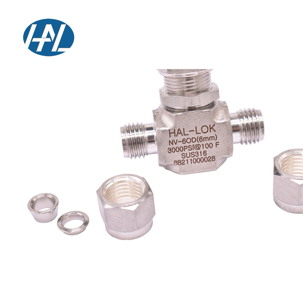 316 Stainless Steel Double Ferrules Needle Valve Integral Bonnet Needle Valves For Regulating And Shut-off