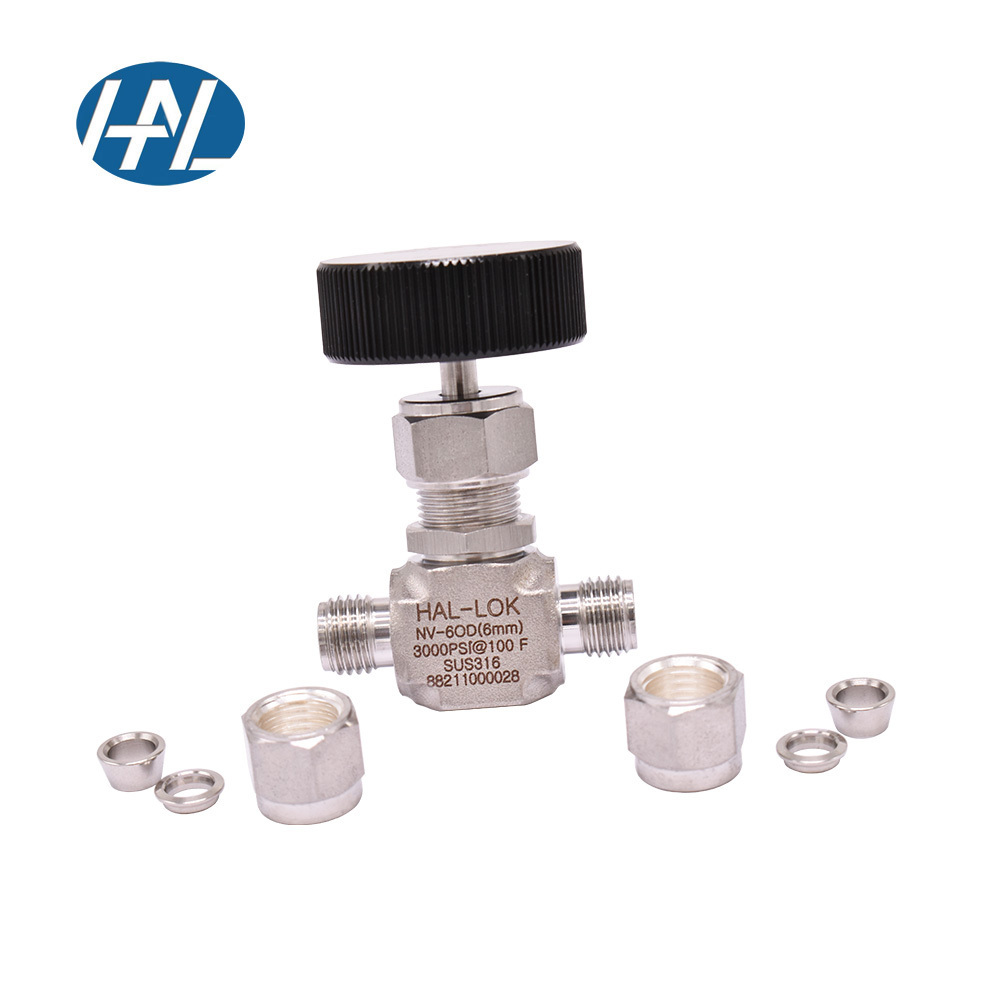 316 Stainless Steel Double Ferrules Needle Valve Integral Bonnet Needle Valves For Regulating And Shut-off