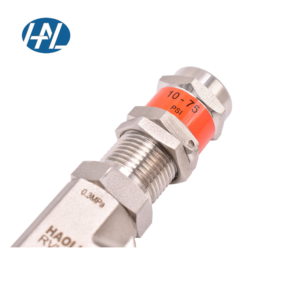 316L Stainless Steel 1/4  Safety Relief Valve Female Proportional Unloading Valve For Gas Liquid