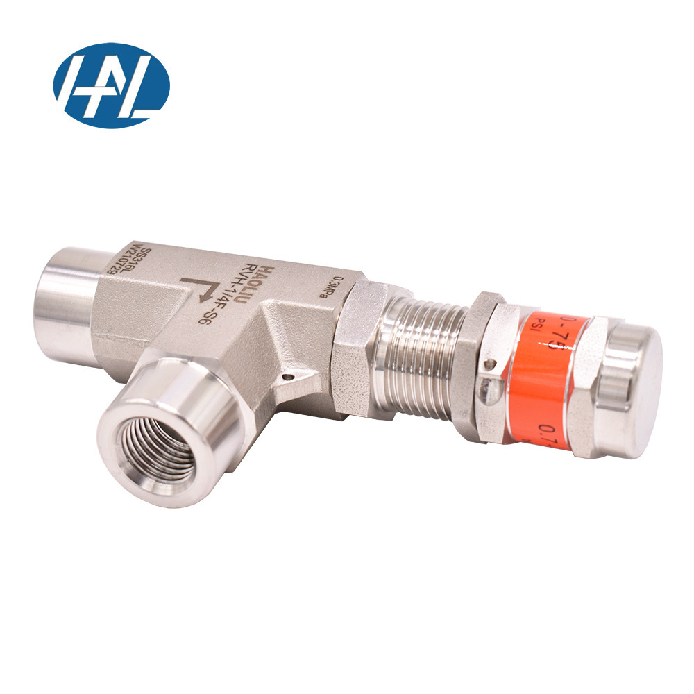 316L Stainless Steel 1/4  Safety Relief Valve Female Proportional Unloading Valve For Gas Liquid