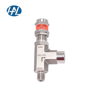 1/4" Male NPT x 1/4" Female NPT 3000 psi Cracking Pressure Relief Valve