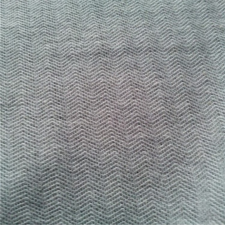 Custom Knitted Suiting Fabric Cotton Polyamide Elastane Knit Dobby Herringbone Fabric