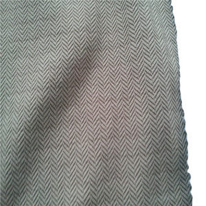 Custom Knitted Suiting Fabric Cotton Polyamide Elastane Knit Dobby Herringbone Fabric