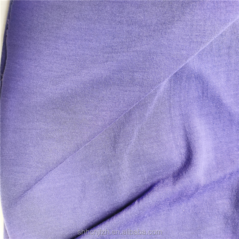 Custom Viscose Bamboo Lycra Single Jersey Knit Bamboo Viscose Elastane Fabric