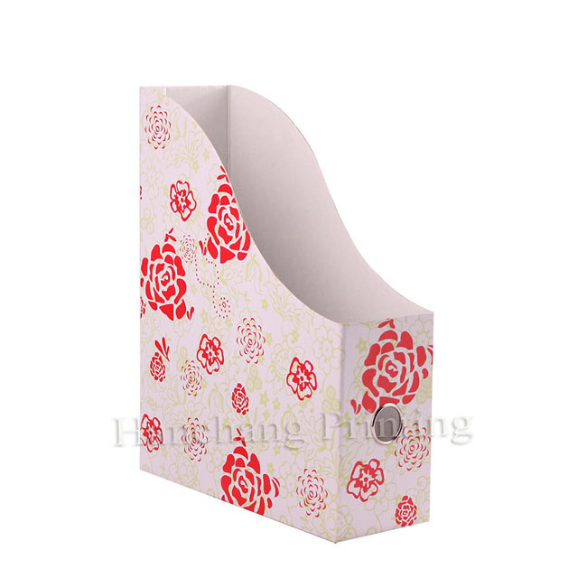 Office School Supplies Custom Printed Desktop Cardboard A4 File Holder for Document Magazine