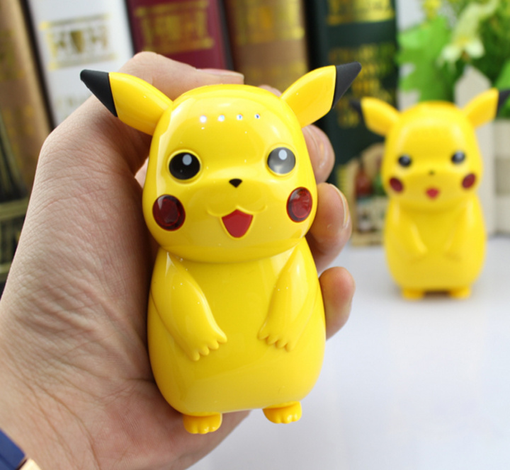 Smart Cartoon Pikachu Power Banks with Voice and Light 10000mah Factory Direct Sale Power Bank