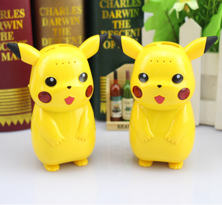 Smart Cartoon Pikachu Power Banks with Voice and Light 10000mah Factory Direct Sale Power Bank