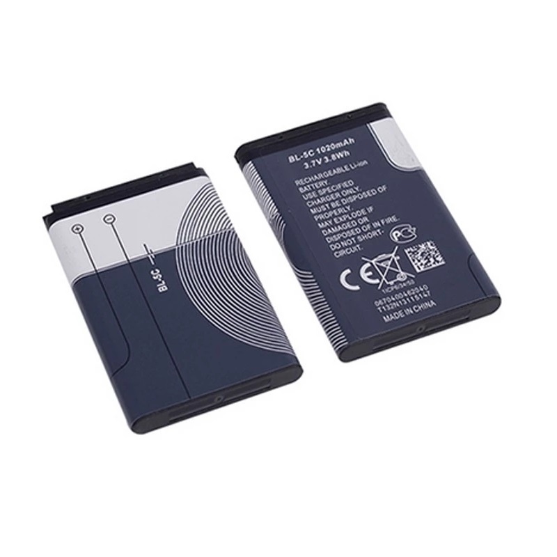 Low Price Rechargeable Cellphone Battery BL-5C 1020mAh 800mAh 600mAh Mobile Phone Battery Replacement for Nokia 523450