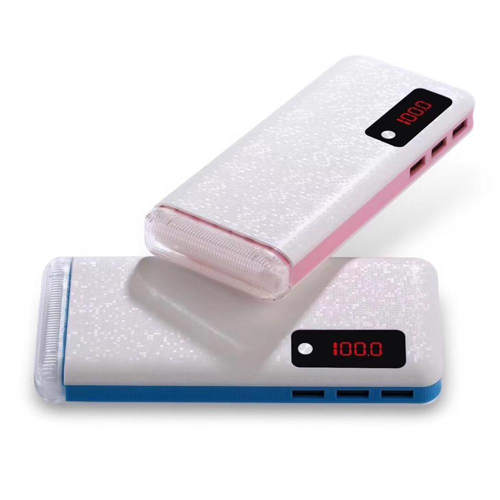 High Capacity Portable OEM Power Bank with Digital Screen Strong Flashlight Power Bank 15000mah