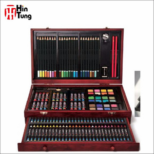 142pcs Deluxe Professional Wooden Box with drawer Art Set