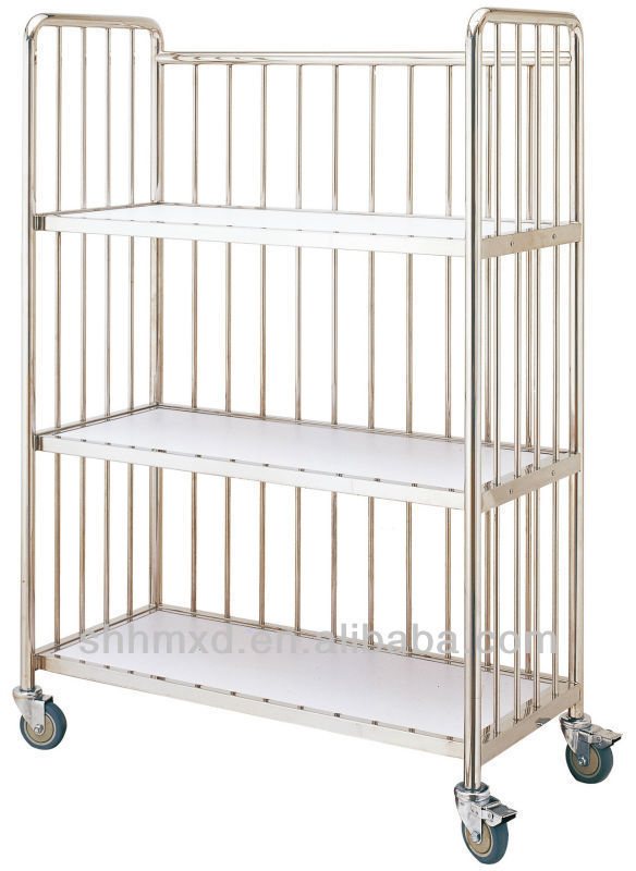 stainless steel laundry trolley