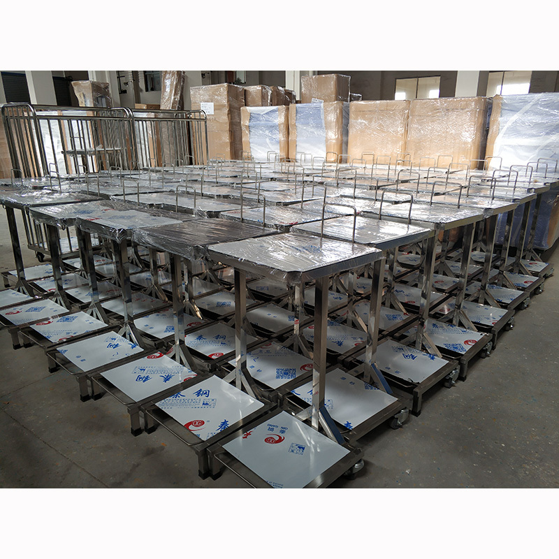 Stainless steel laundry trolley for hospital, Hamper linen trolley, Linen collecting trolley