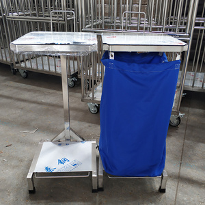 Stainless steel laundry trolley for hospital, Hamper linen trolley, Linen collecting trolley