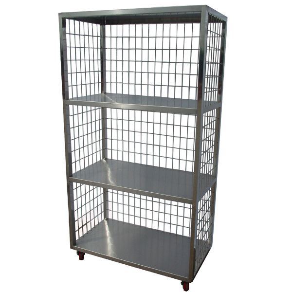 Stainless steel laundry cage trolley