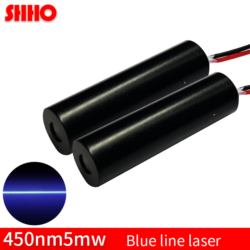 Short band customizable 450nm 5mw blue line laser module laser level launcher laser marking industrial class locator