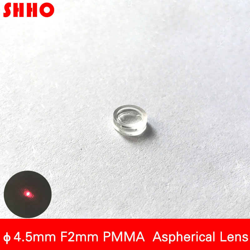 High quality small size diameter 4.5mm FL 2mm Short range laser focusing lens Acrylic PMMA lens optical lenses plastic lens