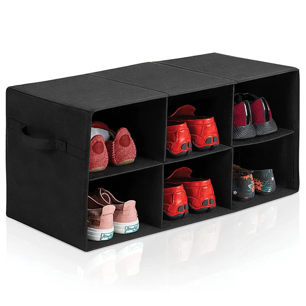 Foldable Portable Detachable Closet Organizer Storage Shoe Organizer Bin 8 Section Cubby Shoe Shelves for Home Organization