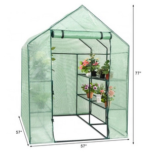 Walk in Greenhouse Portable Mini 8 Shelves Outdoor 3 Tier Green House