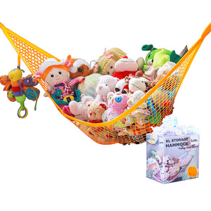 Colorful Stuffed Animal Net or Hammock Macrame Toy Hammock Plush Toy Storage Hammock Corner Hanging Mesh For kids