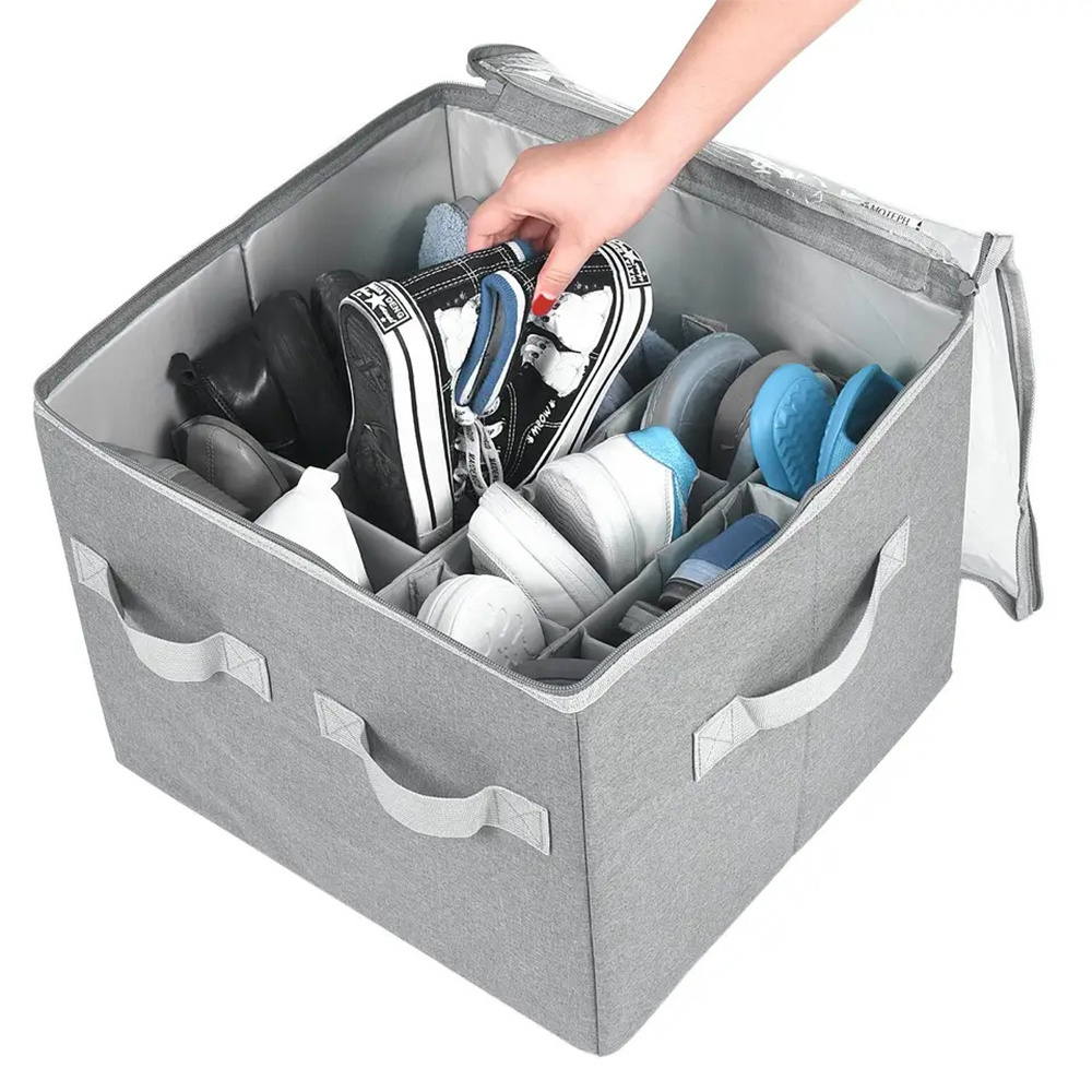 OEM China Wholesale Organizer Shoe Storage Box Non Woven Foldable Storage Box Fabric Cube Storage