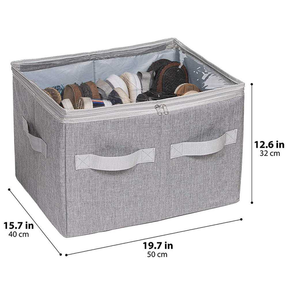 OEM China Wholesale Organizer Shoe Storage Box Non Woven Foldable Storage Box Fabric Cube Storage