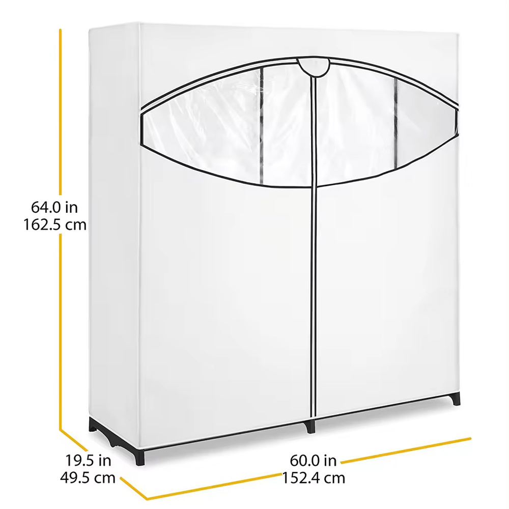 Custom Assembled Portable Closet Lightweight Folding Fabric Clothing Storage Closet Shelves