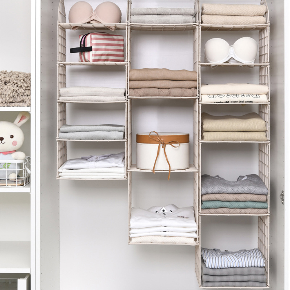 Five Tiered Over the Door Multi-layer Hanging Basket Shelf Wire Organizer Storage Rack Wire Display Rack