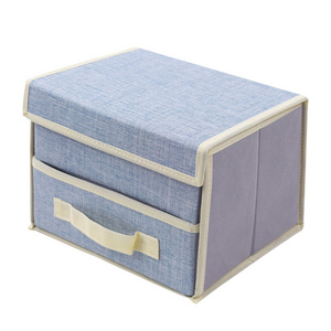 Collapsible oxford linen fabric underwear organizer drawer organizer divider Storage Box Jewelry storage holder for Organization