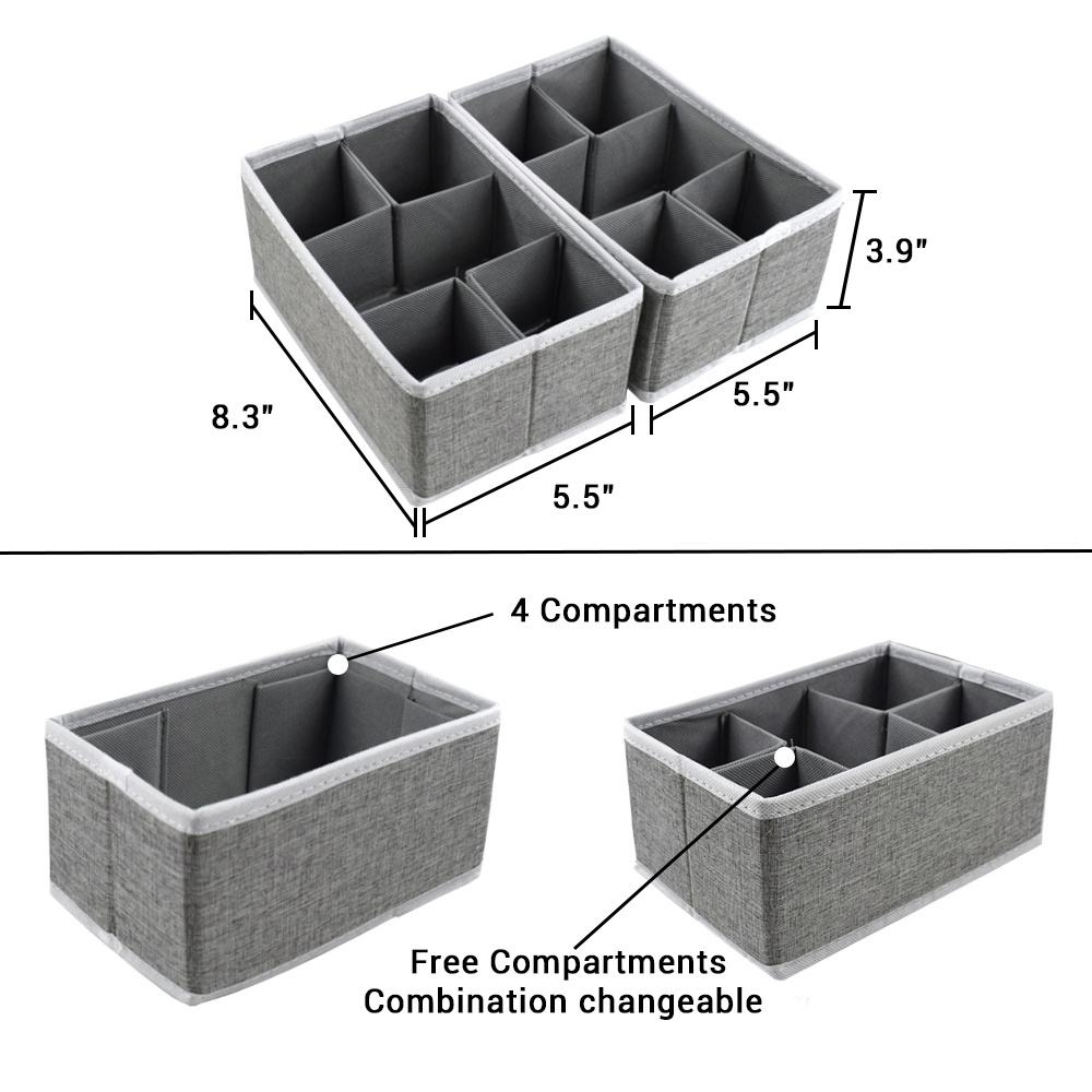 Makeup Organizer Cosmetic Storage - Drawer Organizers Foldable Storage Bins for Cosmetics Creams Lotions Jewelry Any Accessories